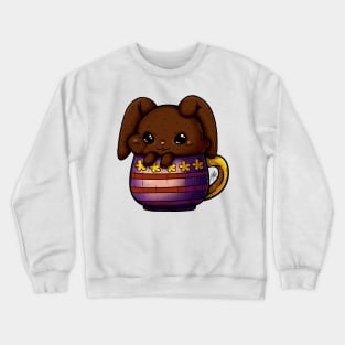 Cute Bunny in a Cup Crewneck Sweatshirt